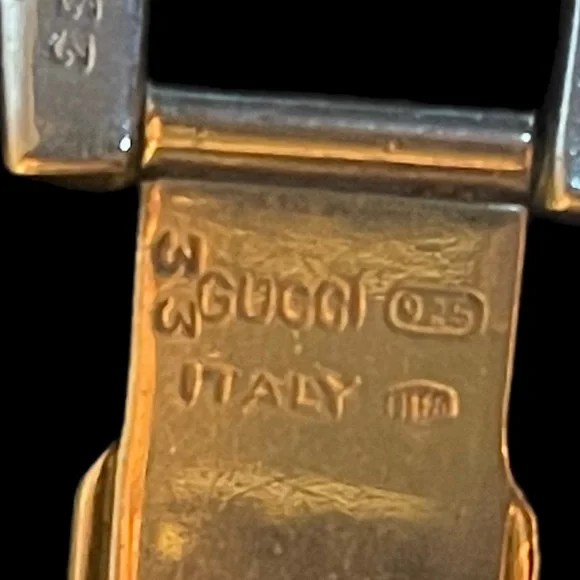 RARE VINTAGE GUCCI Sterling Enamel Horseshoe Bracelet - Picture 2 of 2